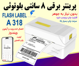 لیبلزن بلوتوثی صنعتی فلاش لیبل حرارتی با پهنای چاپ 80mm اتصال برق